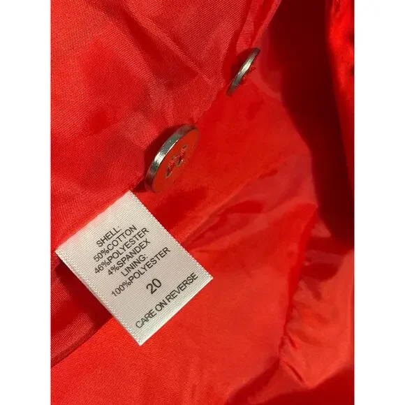 7th Avenue Design Studio New York And Company Red Blazer Size 20 - Picture 4 of 5